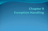 Exceptions & exception handling Use sparingly. Things you can do with exceptions: 1. Define a new exception class. 2. Create an exception instance. 3.