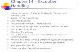 Chapter 14 - Exception Handling Using try and catch Blocks to Handle "Dangerous" Method Calls NumberFormatException Line Plot Example try and catch Blocks.