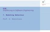 ESE Einführung in Software Engineering 7. Modeling Behaviour Prof. O. Nierstrasz.