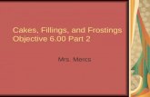 Cakes, Fillings, and Frostings Objective 6.00 Part 2 Mrs. Mercs.