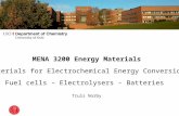 MENA 3200 Energy Materials Materials for Electrochemical Energy Conversion Fuel cells – Electrolysers - Batteries Truls Norby.