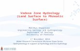 Vadose Zone Hydrology (Land Surface to Phreatic Surface) Matthys Dippenaar Engineering Geology and Hydrogeology Department of Geology University of Pretoria.