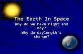 The Earth In Space Why do we have night and day? Why do daylength’s change?