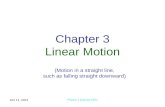 5-May-15 Physics 1 (Garcia) SJSU Chapter 3 Linear Motion (Motion in a straight line, such as falling straight downward)