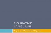 FIGURATIVE LANGUAGE Tropes and Rhetorical Figures.