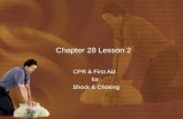 Chapter 28 Lesson 2 CPR & First Aid for Shock & Choking.