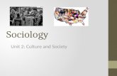 Sociology Unit 2: Culture and Society. Components of Culture.