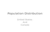 Population Distribution United States And Canada.