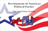 Development of American Political Parties The Two-Party System.