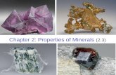 Chapter 2: Properties of Minerals (2.3). Minerals: the building blocks of rocks Definition of a Mineral: naturally occurring inorganic solid characteristic.