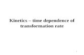 1 Kinetics – time dependence of transformation rate.