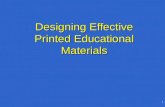 1 Designing Effective Printed Educational Materials.
