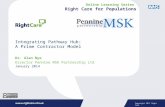 Copyright 2011 Right Care Integrating Pathway Hub: A Prime Contractor Model Dr. Alan Nye Director Pennine MSK Partnership Ltd January 2014 Online Learning.