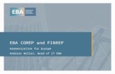 EBA COREP and FINREP Harmonization for Europe Andreas Weller, Head of IT EBA