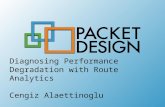 Diagnosing Performance Degradation with Route Analytics Cengiz Alaettinoglu.