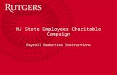 NJ State Employees Charitable Campaign Payroll Deduction Instructions.