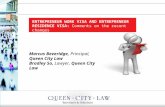 1 Marcus Beveridge, Principal, Queen City Law Bradley So, Lawyer, Queen City Law ENTREPRENEUR WORK VISA AND ENTREPRENEUR RESIDENCE VISA: Comments on the