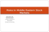 Shawkat M. Hammoudeh * Lebow College of Business Drexel University Risks In Middle Eastern Stock Markets.