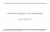 Electron Cooling in the Accumulator McGinnis Electron Cooling in the Accumulator Dave McGinnis.