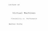 Virtual Machines Flexibility vs. Performance Lecture on Walter Kriha.