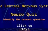 Click to Play! Neuro Quiz  Michael McKeough 2008 The Central Nervous System Identify the correct question.
