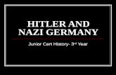 HITLER AND NAZI GERMANY Junior Cert History- 3 rd Year.
