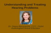 Understanding and Treating Hearing Problems Dr. Diana Barreneche, CCC, FAAA Audiologist/Clinical Educator.