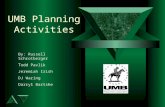 UMB Planning Activities By: Russell Schrotberger Todd Pavlik Jeremiah Irish DJ Waring Darryl Bartshe.