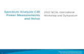 Spectrum Analyzer CW Power Measurements and Noise 2012 NCSL International Workshop and Symposium Spectrum Analyzer CW Power Measurements and Noise 1.