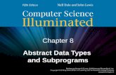 Chapter 8 Abstract Data Types and Subprograms. 2 Chapter Goals Distinguish between an array-based visualization and a linked visualization Distinguish.
