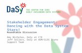 THE CENTER FOR IDEA EARLY CHILDHOOD DATA SYSTEMS Stakeholder Engagement: Dancing with the Data System Stars! Roundtable Discussion Amy Nicholas, DaSy at.