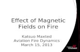 Effect of Magnetic Fields on Fire Katsuo Maxted Aviation Fire Dynamics March 15, 2013.