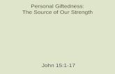 Personal Giftedness: The Source of Our Strength John 15:1-17.