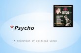 A selection of critical views. Reflexivity as a Dramatic Component of Psycho by Edward Recchia (Michigan State University)