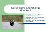 Ecosystems and Change Chapter 6 Lesson 1: How Do Organisms Compete and Survive? Lesson 2: How Do Ecosystems Change Over Time? Lesson 3: How Do People Affect.