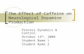 The Effect of Caffeine on Neurological Dopamine Production Process Dynamics & Control October 13 th, 2004 Student Name 1 Student Name 2.