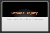 Chronic Injury Jordan Deubner, Jackie Silva, Jarrius Russell.