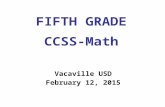 Vacaville USD February 12, 2015. AGENDA Problem Solving – Where are the Cookies? Estimating and Measurement Dividing with Decimals Volume Coordinate Graphing.
