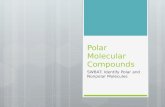 Polar Molecular Compounds SWBAT: Identify Polar and Nonpolar Molecules.