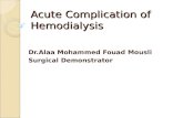 Acute Complication of Hemodialysis Dr.Alaa Mohammed Fouad Mousli Surgical Demonstrator.