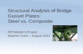 RPI Master’s Project Stephen Ganz – August 2012 Structural Analysis of Bridge Gusset Plates: Steel vs. Composite.