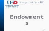 Budget Office June 2014. Participants Understanding Of:  Endowment Definition  Types of Endowment Funds  Terms and Definitions  Income Cost Center.
