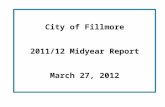 City of Fillmore 2011/12 Midyear Report March 27, 2012.