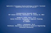 Application of Autonomous Driving Technology to Transit: Functional Capabilities for Safety and Capacity Transportation Research Board 93 rd Annual Meeting,