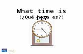 What time is it? (  ¿Qué hora es?). When you want to know the time in Spanish, you say “¿Qué hora es?” Some people also say “¿Qué horas son?”