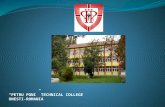 “PETRU PONI” TECHNICAL COLLEGE ONESTI-ROMANIA. The school which laid the basis of the Technical College “PETRU PONI“ was established in 1956, the timing.
