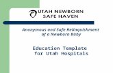 Anonymous and Safe Relinquishment of a Newborn Baby Education Template for Utah Hospitals.