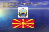 Welcome to Republic of Macedonia. Ohrid Ohrid is a city on the eastern shore of Lake Ohrid in the Republic of Macedonia. It has about 42,000 inhabitants,