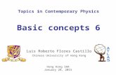 Topics in Contemporary Physics Basic concepts 6 Luis Roberto Flores Castillo Chinese University of Hong Kong Hong Kong SAR January 28, 2015.