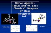 Nerve Agents, Tabun and VX gas: Chemical Weapons of Mass Destruction Joe Lach VX Gas Tabun Gas.